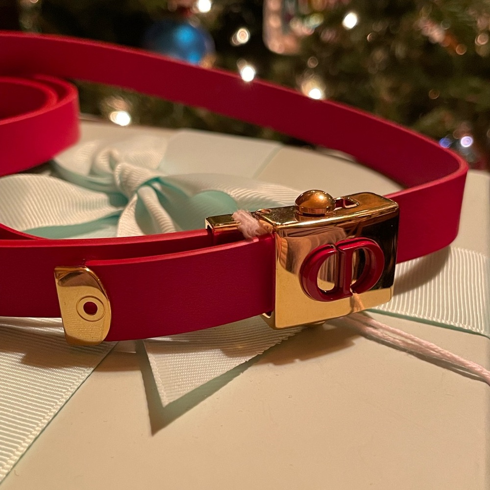 Dior Red Belt Size 80 - Picture 4 of 6